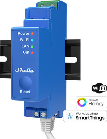 Shelly pro 1 relais (1-kanaals, wifi, lan, bluetooth)