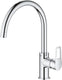 Grohe bauloop keukenkraan - hoge uitloop - 360° draaibereik - chroom