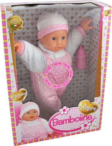 Dimian pop met babygeluidjes - amore - 40 cm.