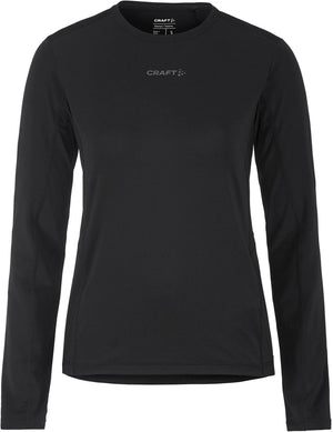 Craft adv essence ls tee 2 w dames sportshirt - zwart
