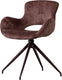 Woood eliva eetkamerstoel - structure velvet - paars - set van 2