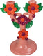 Hd collection kandelaar bloemen polyresin 19,7x13,4x25,6cm