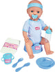 Simba new born baby - babypop - 43 cm - slapende ogen - blauw - drink en plasfunctie - babypop