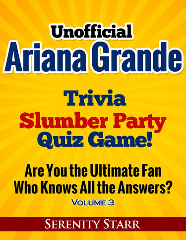 Ty unofficial ariana grande trivia slumber par quiz game volume 3