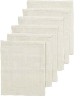 Meyco baby nature washandjes - hydrofiel - 6-pack - 20x17cm