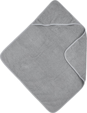 Meyco baby uni badcape - badstof - grey - 75x75cm