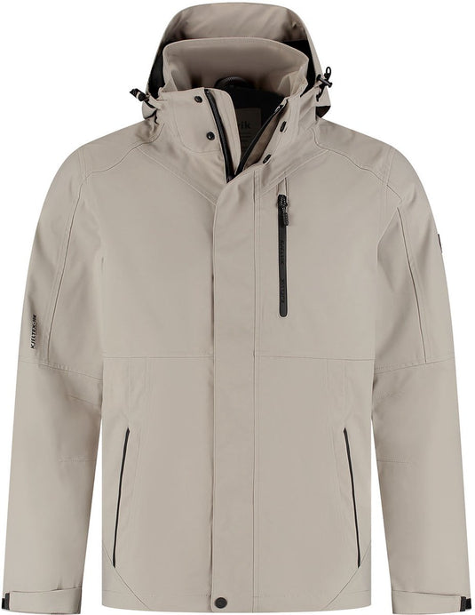 Kjelvik outdoorjas alek donker zand 5xl