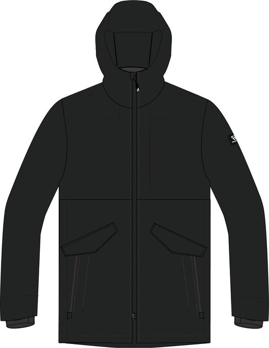 Brunotti nelson heren parka regen jas - zwart - l