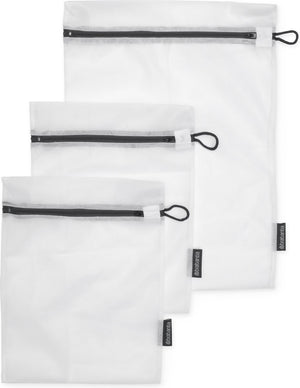 Brabantia waszakjes - 2 maten - set van 3 - white grey