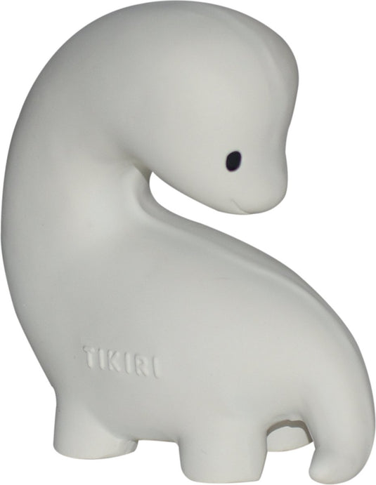 Tikiri mijn eerste dinosaurus - brachi - natuurlijk rubber - met belletje - 0 jaar