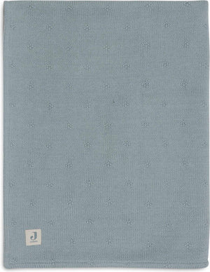 Jollein deken ledikant 100x150cm cosy knit sea green velvet