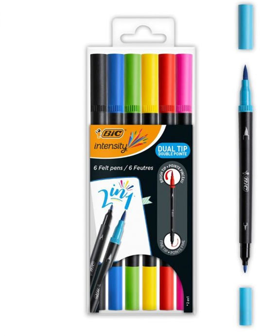 Dual viltstiften bic 989694 kleurenassortiment