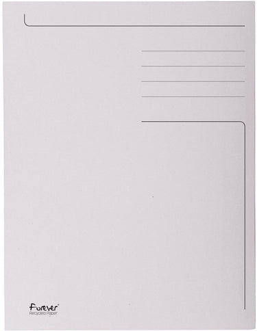 Exacompta 50x forever® bedrukte map met 3 kleppen - 280gm2 - 24,5x35 cm voor folio - grijs - 449019e