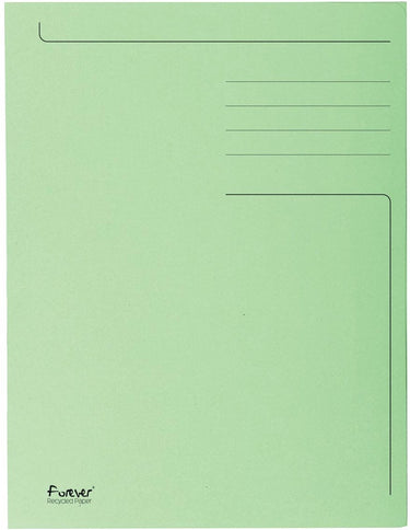 Exacompta 50x forever® bedrukte map met 3 kleppen - 280gm2 - 24,5x35 cm voor folio - grasgroen - 449013e