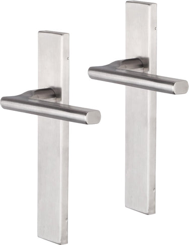 Impresso deurkruk - kirby - voor binnen - vierkant deurschild - rvs - 2 stuks
