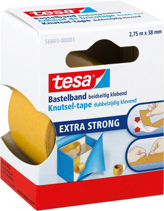 Tesa extra strong 56665-00001-01 dubbelzijdige tape bastelband transparant (l x b) 2.75 m x 38 mm 1 stuk(s)