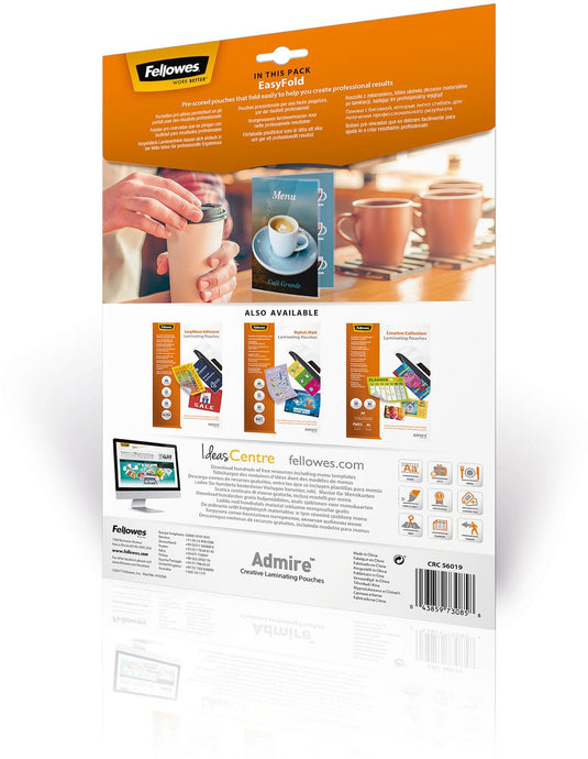 Fellowes lamineerhoezen admire easyfold - a4 - 160 micron - 25 stuks