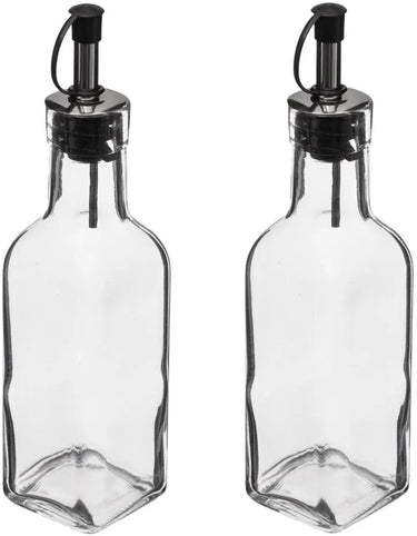 5five olie en azijnstel glas - olijfolie flesje - glazen azijnfles oliefles - oil and vinegar - 160ml