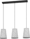 Eglo alsager hanglamp - e27 - 91 cm - zwart|grijs - vilt|staal