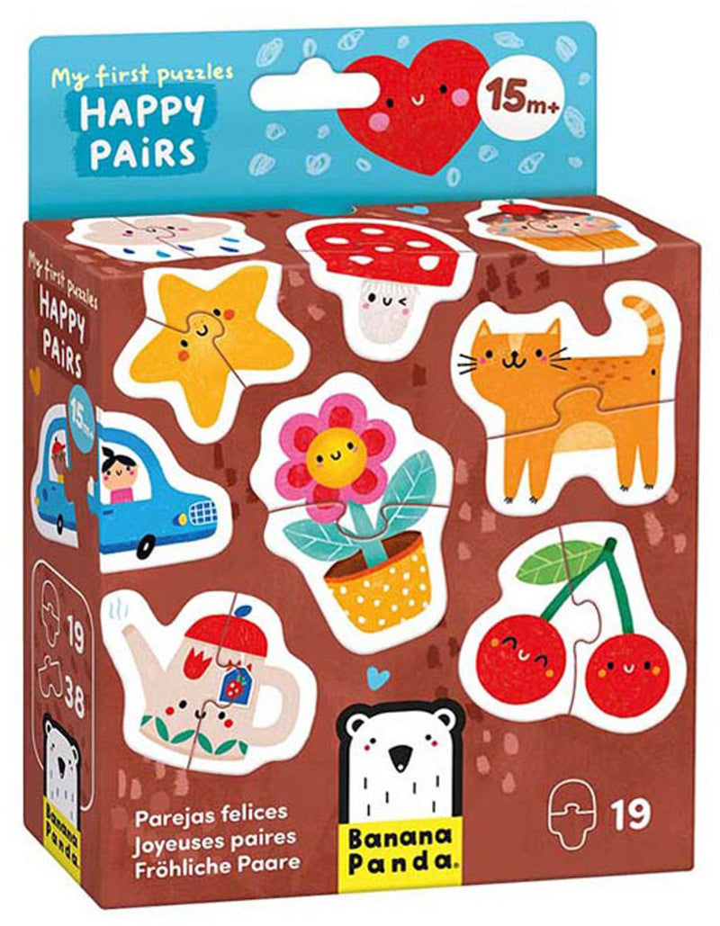 Afbeelding laden in galerijviewer, Banana panda puzzel speelgoed - mijn eerste puzzels blije dubbels 19st.
