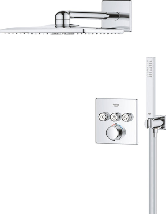 Grohe precision smartcontrol inbouw douchesysteem - vierkant - chroom