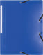 Exacompta elastomap a4, uit pp, 3 kleppen en elastiek blauw 10 stuks