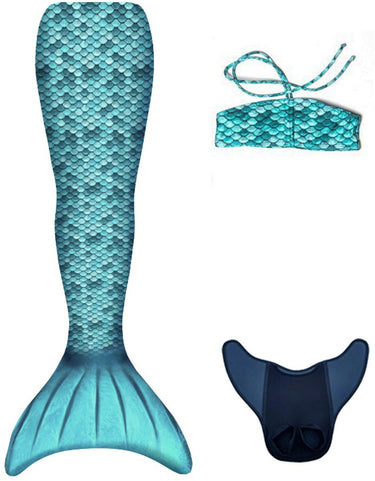 Kuaki zeemeerminstaart - set turquoise - m - 14 jaar
