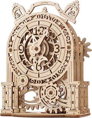 Ugears houten 3d model - vintage wekker