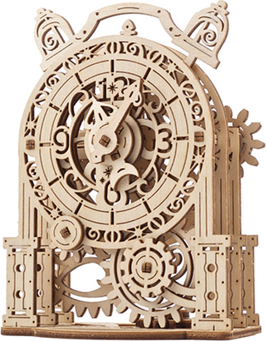 Ugears houten 3d model - vintage wekker