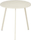 Mica decorations seatle bijzettafel rond voor buiten - koffietafel - salontafel buiten - ook als plantentafeltje of plantenstandaard - metaal - 38 x 61 cm - creme