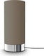 B.k.licht - klassieke tafellamp - dimbaar met touch - taupe bedlamp - voor slaapkamer - e14 fitting - h.: 24.5cm