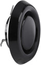 Starx afzuigventiel - rond ventilatierooster - diameter 100 125 mm - kunststof - instelbaar in 4 standen - inclusief klemmen voor montage - geschikt voor badkamer, toilet en keuken - kleur zwart
