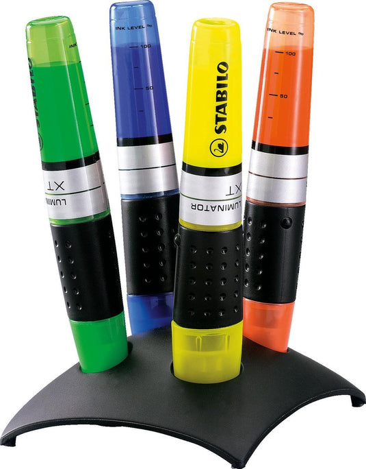 Stabilo tekstmarker luminator 2 - 5 mm kleurenassortiment schuine punt 4 stuks