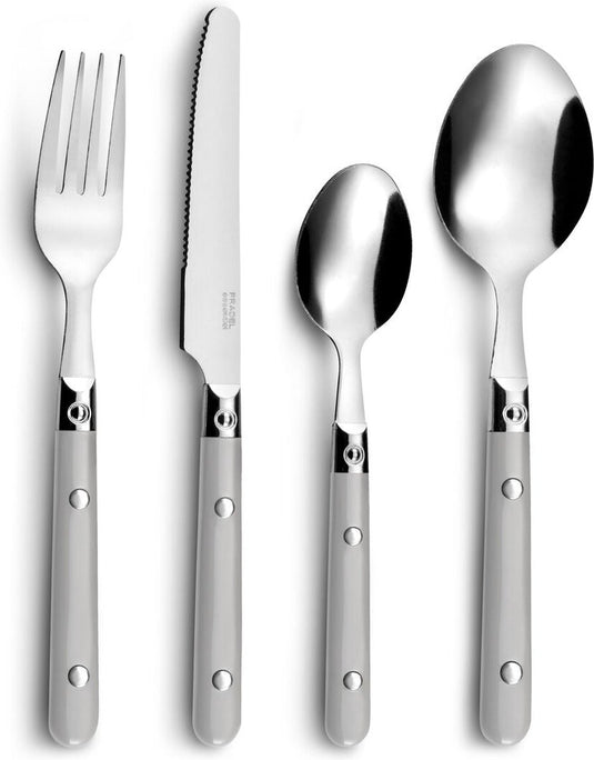 Amefa bestekset saxo 16 onderdelen metaal tweekleurig 6 stuks (25 cm)
