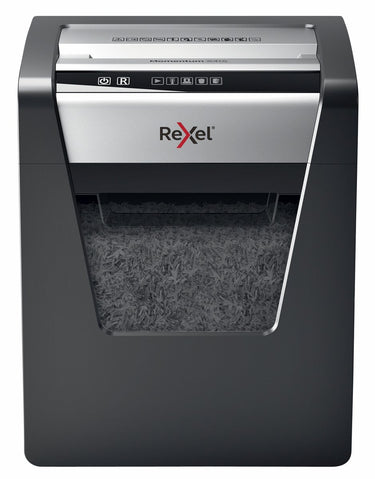 Rexel momentum x415 stille papierversnipperaar - p4 snippers - tot 15 vel - 23l - zwart