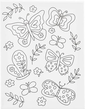 Creativ company schildercanvas met print vlinders 24x30 cm