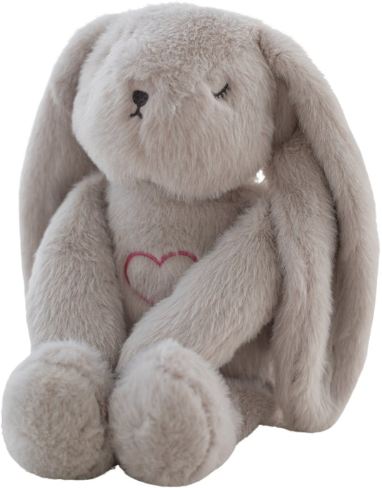 Lulla doll lulla bunny slaapknuffel grijs – met natuurlijke hartslag ademhaling – slaaphulp – werkt tot 12 uur – hypoallergeen wasbaar – voor baby, prematuur kind