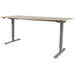 Zit-sta-bureau schaffenburg lectro basic 180x180 eiken