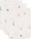 Jollein - baby hydrofiel washandje - katoen - 3 stuks - jungle jambo - baby washand, hydrofiele washandjes -15x20cm