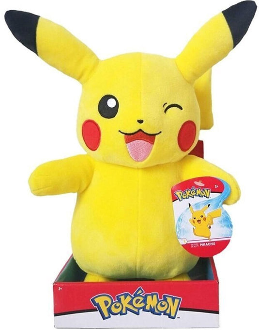 Jazwares pokémon knuffel figure pikachu knipoog 30 cm