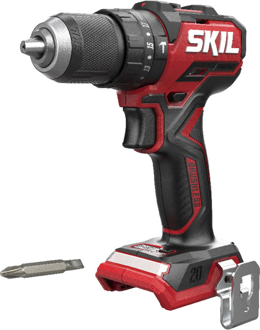 Skil borstelloze accu klopboormachine - 20v - boormachine - 3 functies: schroeven, boren klopboren - 2 snelheden - dubbelzijdig schroefbit - zonder accu oplader