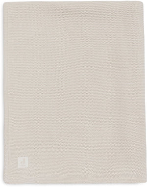 Jollein baby deken ledikant - 100x150cm - basic knit - oatmeal velvet