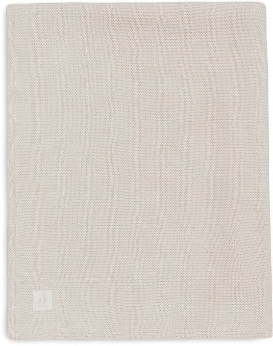 Jollein baby deken ledikant - 100x150cm - basic knit - oatmeal velvet