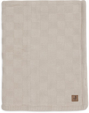 Jollein baby deken wieg - 75x100cm - box knit - warm sand velvet