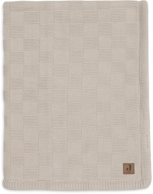 Jollein baby deken wieg - 75x100cm - box knit - warm sand velvet