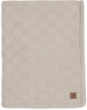 Jollein baby deken ledikant - 100x150cm - box knit - warm sand velvet