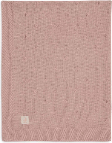 Jollein - deken ledikant 100x150cm - dekentje baby - cosy knit wild rose