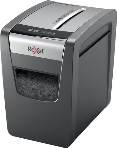 Rexel momentum x312-sl papierversnipperaar - p3 snippers - tot 12 vel - 23l - zwart