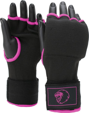 Super pro combat gear binnenhandschoenen met bandage zwart roze extra extra small xxs