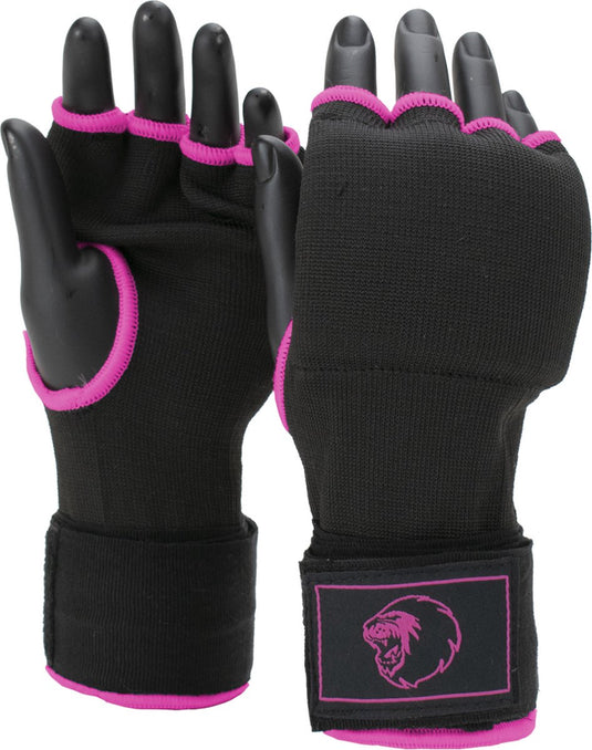 Super pro combat gear binnenhandschoenen met bandage zwart roze extra extra small xxs